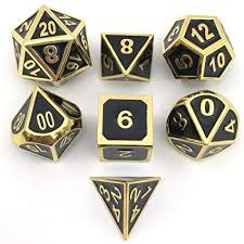 RPG Gothica Set - Shiny Gold w/ Black